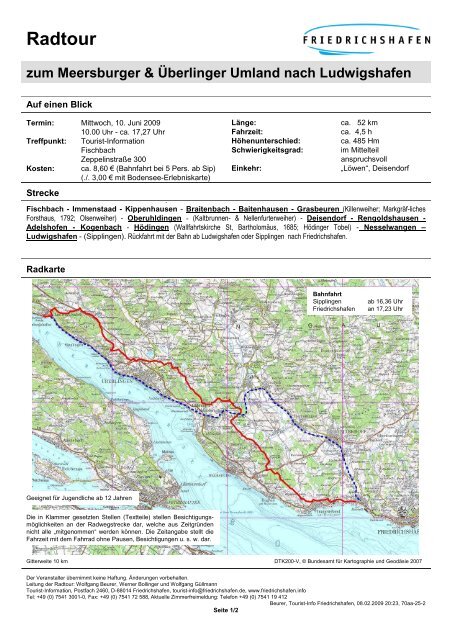 Radtour - Friedrichshafen