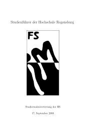 Studienführer der Hochschule Regensburg - FSIM ev