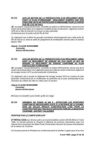 17 janvier 1995 / page 1 de 14 N U M É R O   1 ... - Ville de Gatineau