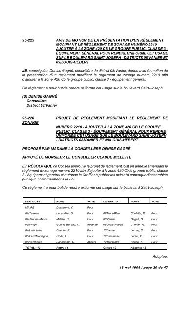 17 janvier 1995 / page 1 de 14 N U M É R O   1 ... - Ville de Gatineau