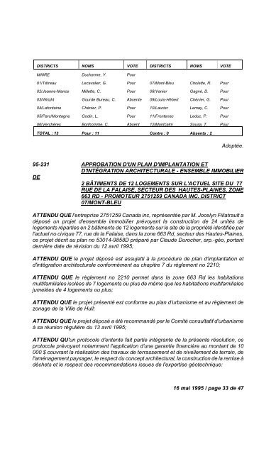 17 janvier 1995 / page 1 de 14 N U M É R O   1 ... - Ville de Gatineau