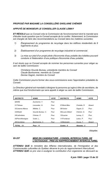 17 janvier 1995 / page 1 de 14 N U M É R O   1 ... - Ville de Gatineau