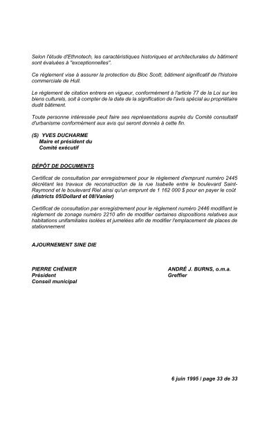 17 janvier 1995 / page 1 de 14 N U M É R O   1 ... - Ville de Gatineau