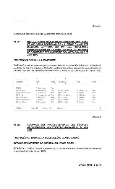 17 janvier 1995 / page 1 de 14 N U M É R O   1 ... - Ville de Gatineau