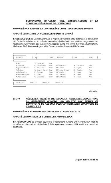 17 janvier 1995 / page 1 de 14 N U M É R O   1 ... - Ville de Gatineau