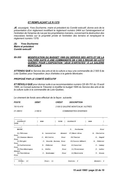 17 janvier 1995 / page 1 de 14 N U M É R O   1 ... - Ville de Gatineau