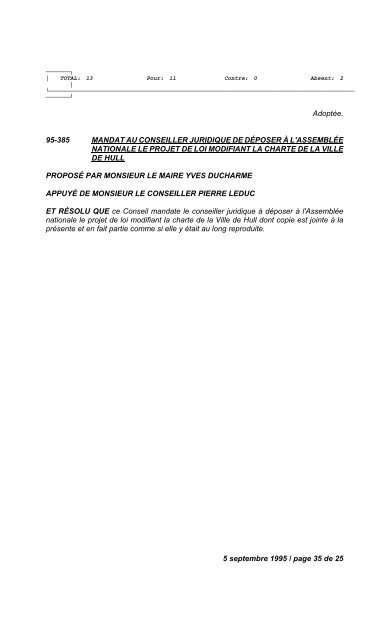 17 janvier 1995 / page 1 de 14 N U M É R O   1 ... - Ville de Gatineau