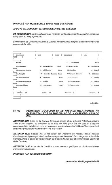 17 janvier 1995 / page 1 de 14 N U M É R O   1 ... - Ville de Gatineau