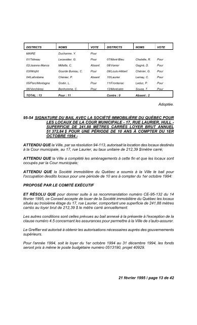 17 janvier 1995 / page 1 de 14 N U M É R O   1 ... - Ville de Gatineau