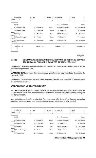 17 janvier 1995 / page 1 de 14 N U M É R O   1 ... - Ville de Gatineau