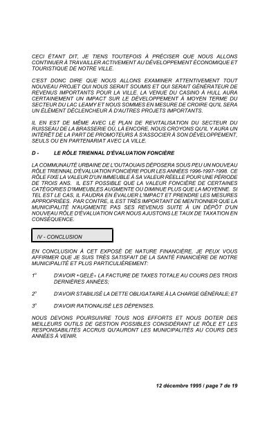 17 janvier 1995 / page 1 de 14 N U M É R O   1 ... - Ville de Gatineau