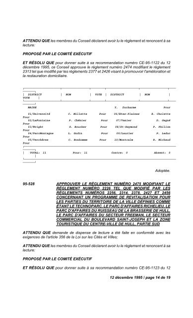 17 janvier 1995 / page 1 de 14 N U M É R O   1 ... - Ville de Gatineau