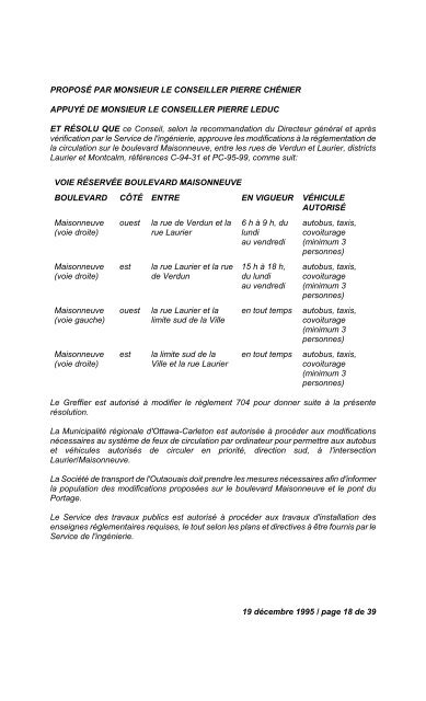 17 janvier 1995 / page 1 de 14 N U M É R O   1 ... - Ville de Gatineau