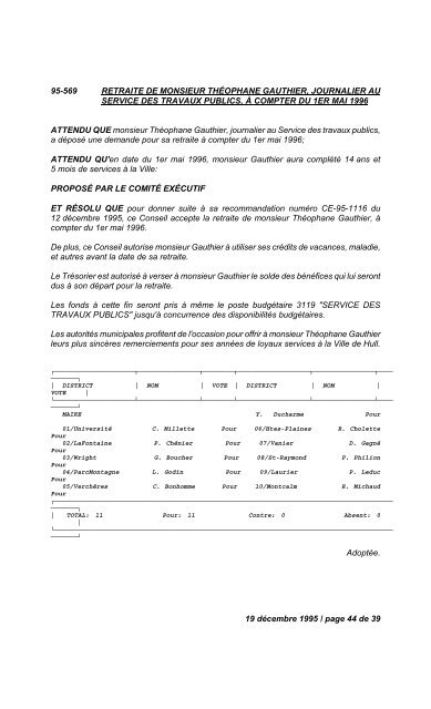 17 janvier 1995 / page 1 de 14 N U M É R O   1 ... - Ville de Gatineau