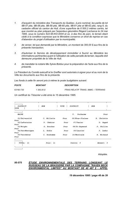 17 janvier 1995 / page 1 de 14 N U M É R O   1 ... - Ville de Gatineau