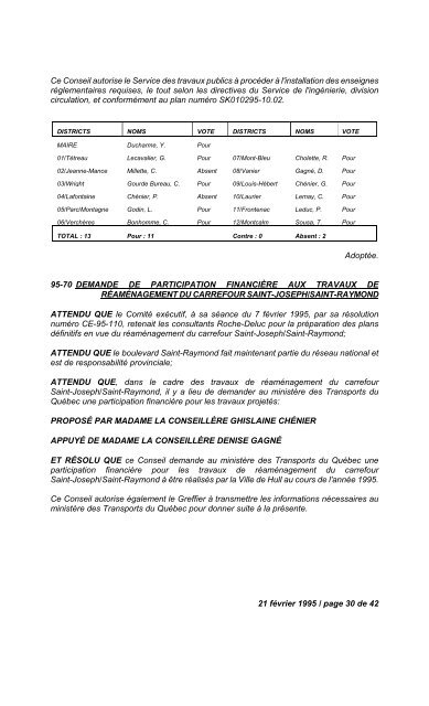 17 janvier 1995 / page 1 de 14 N U M É R O   1 ... - Ville de Gatineau