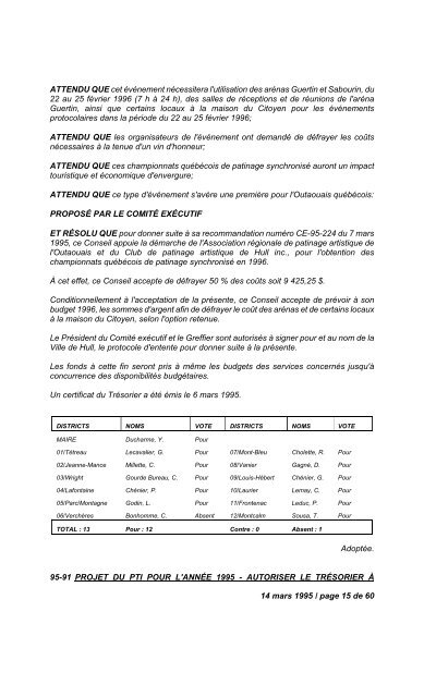 17 janvier 1995 / page 1 de 14 N U M É R O   1 ... - Ville de Gatineau