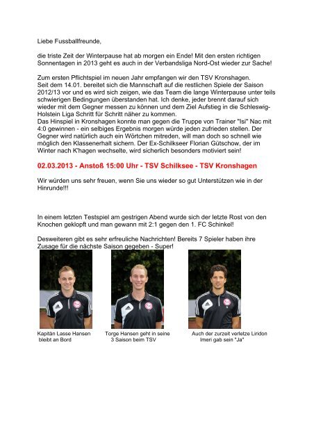 Newsletter 01.03.13 - Foerdekicker.de