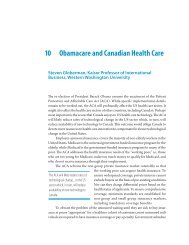 Essay 10: Obamacare and Canadian Health Care - Fraser Institute