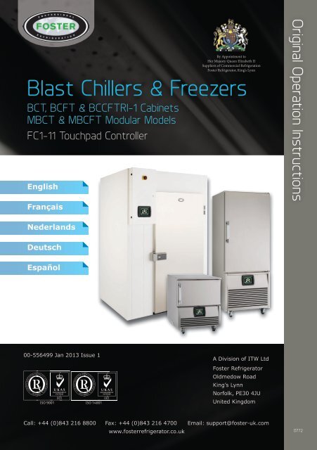 Blast Chillers & Freezers - Foster web spares