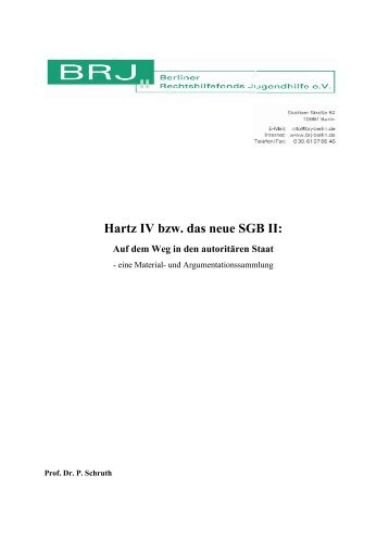 Hartz IV bzw. das neue SGB II