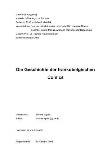 Die Geschichte der frankobelgischen Comics - w.e.b.Square