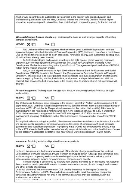 FT SUSTAINABLE BANKING AWARDS 2009 Emerging Markets ...