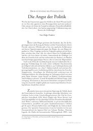 Die Angst der Politik - Die Gazette