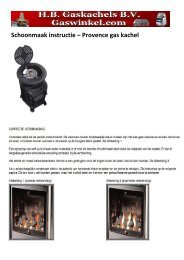 Schoonmaak instructie – Provence gas kachel - Gaswinkel