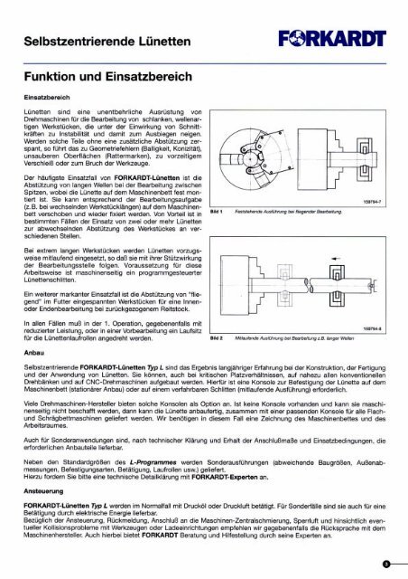 Selbstzentrierende Lünette - Forkardt