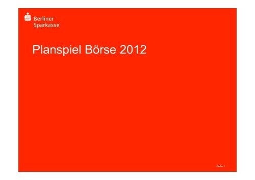 Planspiel Börse 2012 - Blog der Berliner Sparkasse