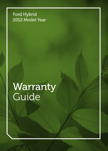 Warranty Guide - Ford ESP