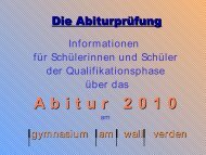 A b i t u r   2 0 1 0 - gymnasium am wall verden