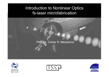 Nonlinear Optics - Fotonica.ifsc.usp.br - USP