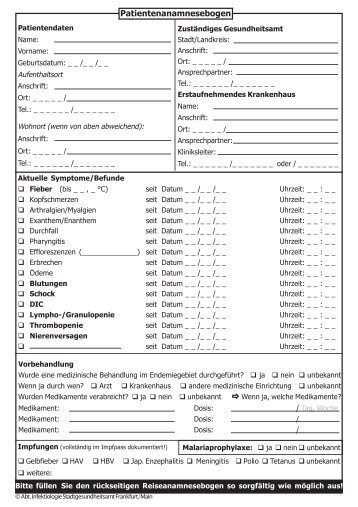 Anamnesebogen (pdf, 492 KB) - Frankfurt am Main