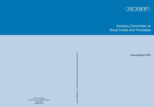 ACNFP Annual Report 2001 - Food Standards Agency