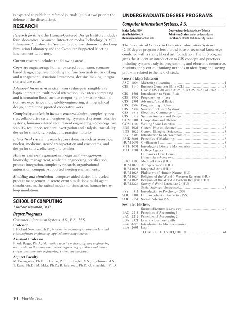 2012–2013 UNIVERSITY CATALOG - Florida Institute of Technology