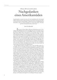 Nachgedanken eines Amerikamüden - Die Gazette