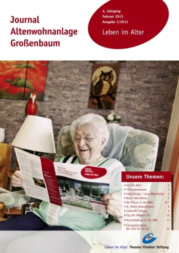 Journal Altenwohnanlage Großenbaum - Theodor Fliedner Stiftung