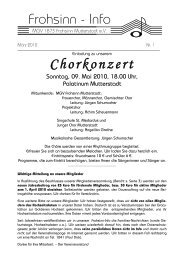 Info 1-2010 (pdf) - MGV 1873 Frohsinn Mutterstadt eV