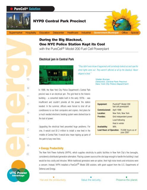 NYPD Central Park Precinct - Fuel Cell Markets