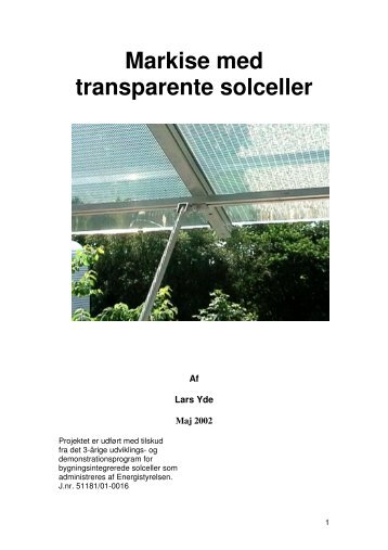 Markise med transparente solceller