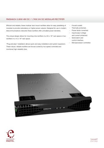 Enatel RM3048/24 DC Modular Rectifier Product Brochure