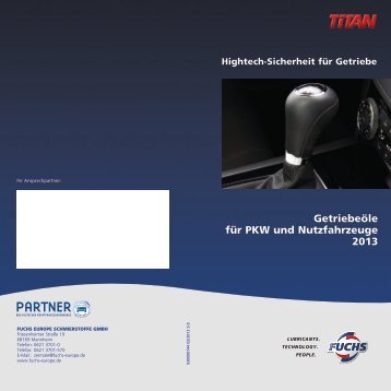 Getriebeöle für PKW und Nutzfahrzeuge 2013 - fuchs europe ...