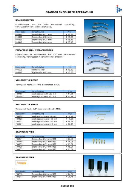 BRANDER EN SOLDEER APPARATUUR - Gaswinkel