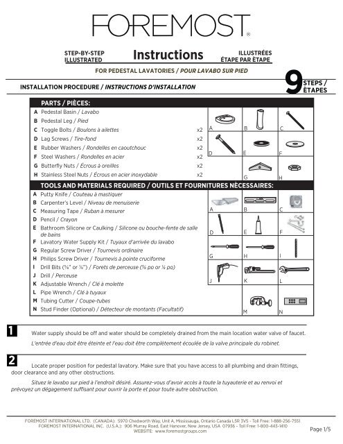 Instructions - Foremost