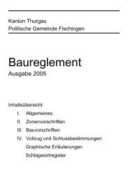 Baureglement der Politischen Gemeinde Fischingen