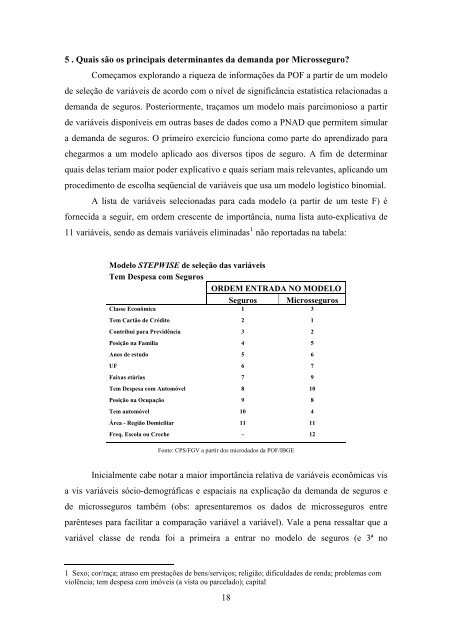 “Microsseguros: Risco de Renda, Seguro Social e a Demanda por ...