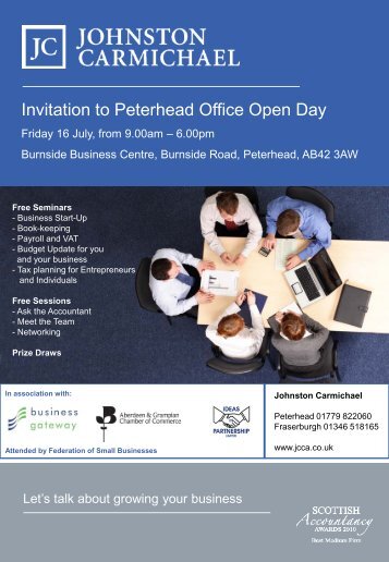 Invitation to Peterhead Office Open Day - Federation of Small ...