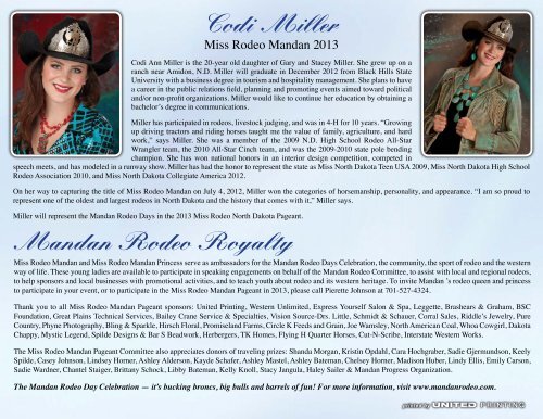 Codi Miller - Mandan Rodeo Days